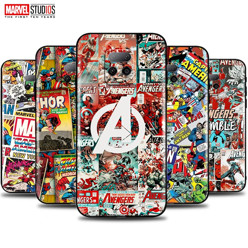 

Phone Case For Xiaomi Redmi Note 10 Lite Soft Funda Cover Marvel Avengers Comics Iron Man SpiderMan Hulk Thor Deadpool