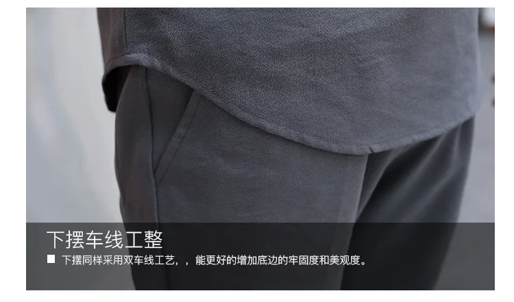 Summer Clothes Men 2 Pieces Sets VogueShorts And Short-sleeved Buckle T Shirt Men Breathable Slim Fit V Neck Linen Suits