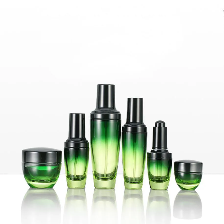 15G purple/green glass cream jar bottle mask eye essence moisturizer gel wax serum skin care cosmetic packing | Красота и здоровье