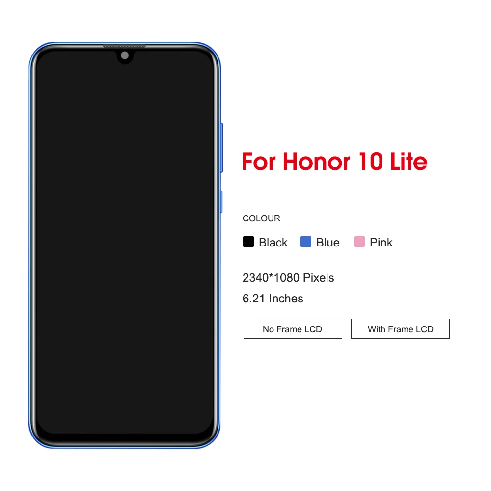 6 21 &quotЖК-дисплей для Huawei Honor 10 Lite ЖК-дисплей Φ сенсорный экран запасные части
