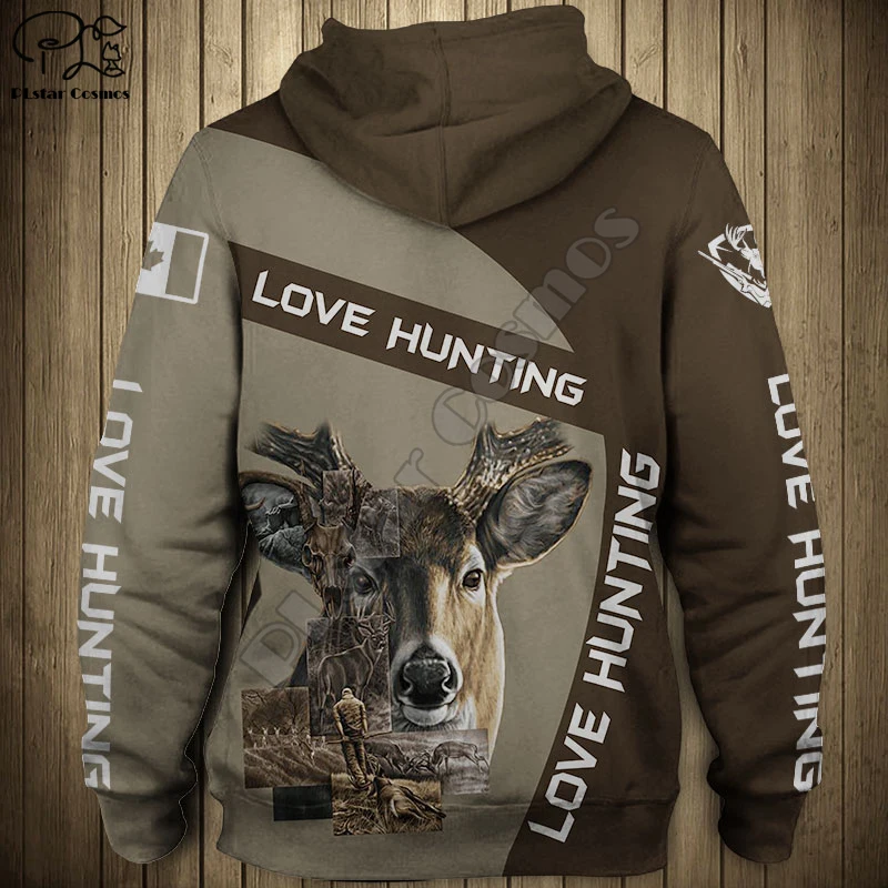 Мужские и женские толстовки с 3d принтом охотничьего оленя Новые Модные свитшоты