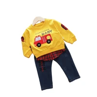 new children fashion clothes spring autumn baby boys girl cartoon t shirt pants 2pcssets kids toddler clothing infant tracksuit
