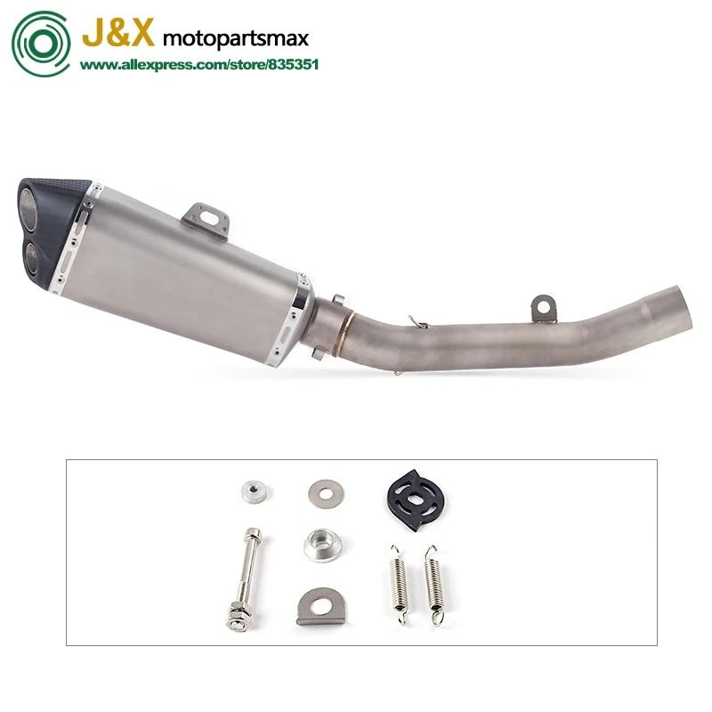 

Motorcycle Full Exhaust Mffler Escape System Contact Middle Link pipe DB Killer Slip On for Kawasaki Z800 Z 800 2013-2017