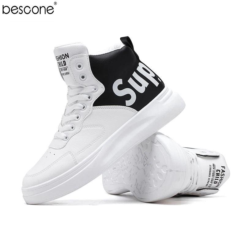 BESCONE/модные мужские высокие кроссовки классическая удобная повседневная обувь
