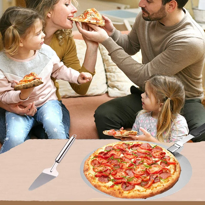 

Pizza Peel,Pizza Paddle,Pizza Spatula Pizza Peel 12 Inch,Round Pizza Peel Stainless Steel Pizza Peel Foldable Handle