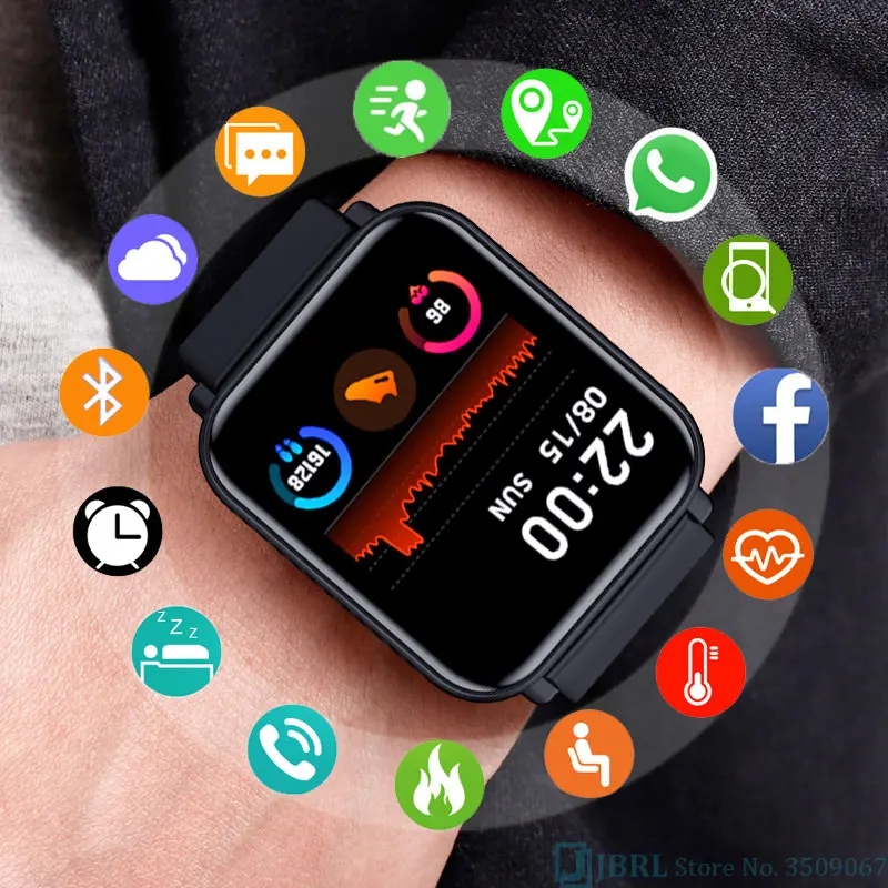 Полностью сенсорные Смарт часы для женщин и мужчин умные электронные Android IOS