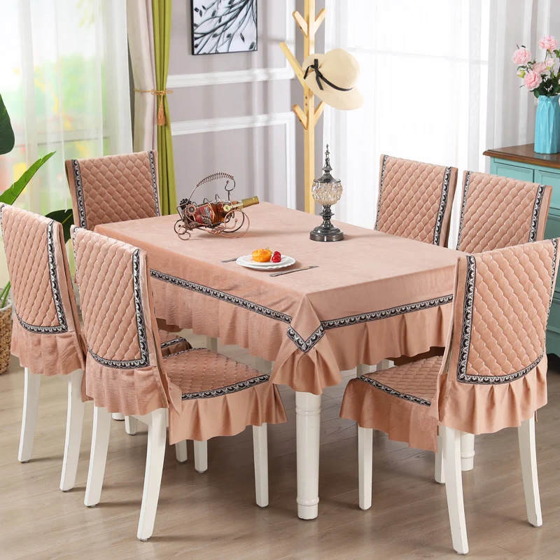 

Luxury Crystal Fabric Tablecloth Geometric Coffee Table Tablecloth Rectangular Dining Table And Chair Cover Home Decoration