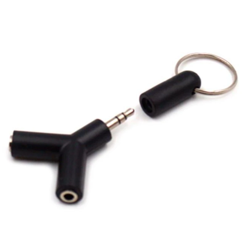 

Keychain Headset Splitter Adapter Y Shape 3.5 Mm 1 Male To 2 Female Audio Adapter For Laptop/MP3/MP4 5 Pcs