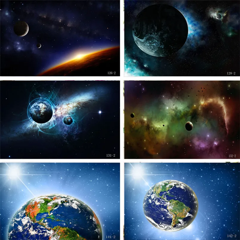 Реквизит для фотостудии Nitree Виниловый фон космический звездный свет звездное