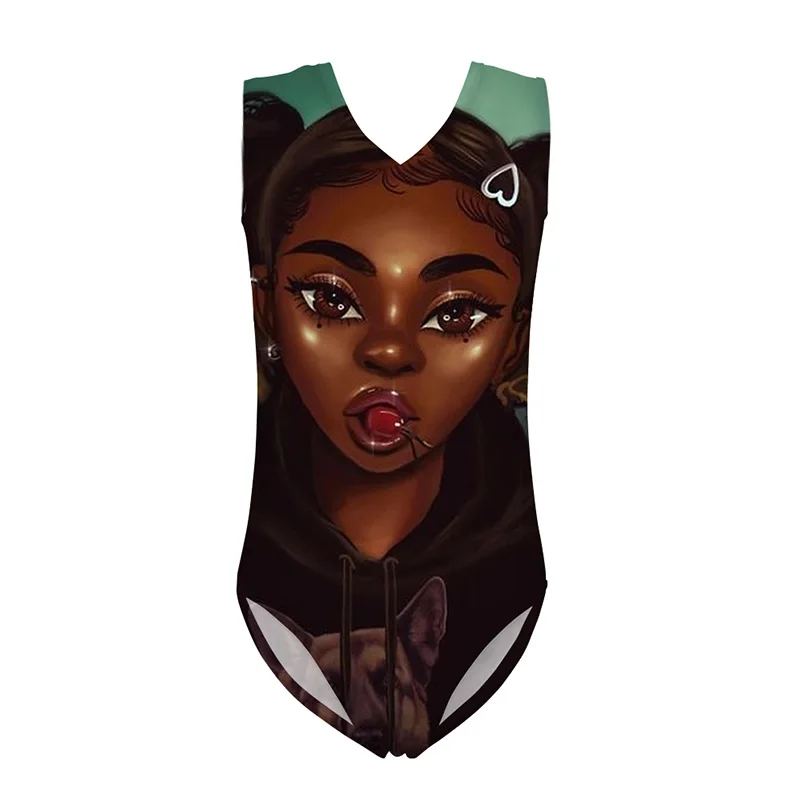 HYCOOL африканская черная одежда для девочек пальто собак с узором спортивные