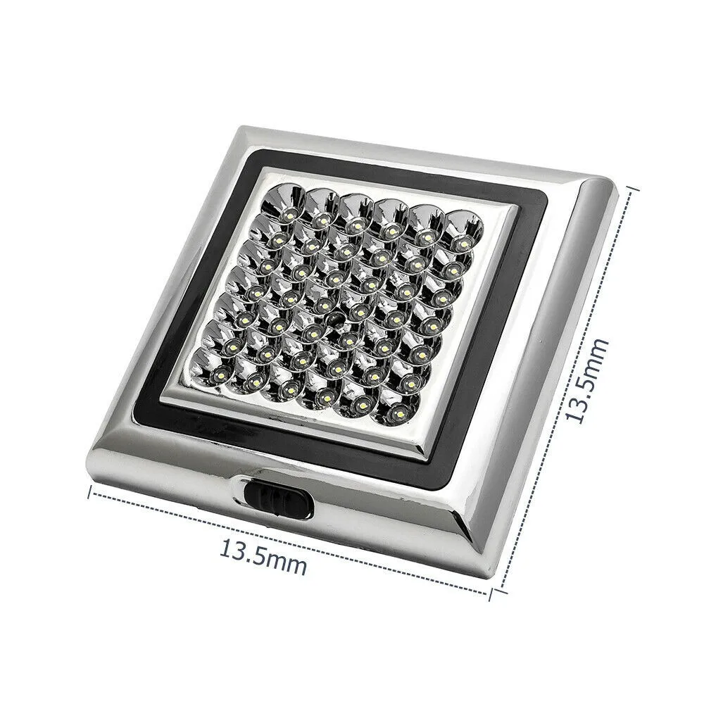 DC 12V 42 светодиода серебро/хромированные внутренние Точечные светильники лампы с