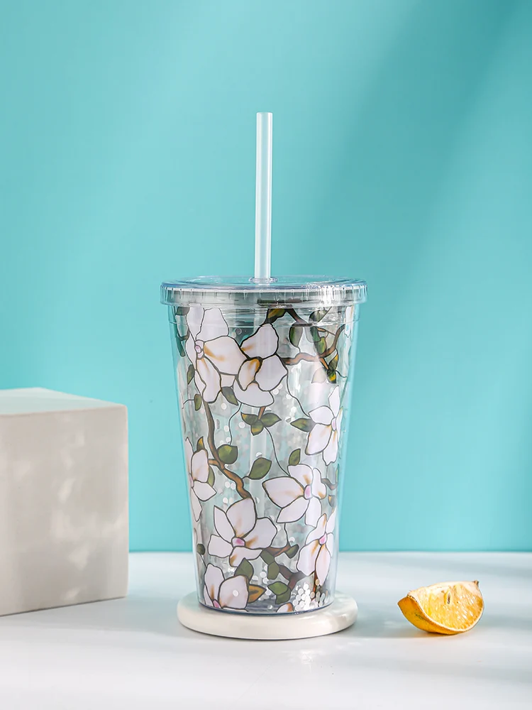 

[Metropolitan Museum of Art] Iu Green Creative Sippy Cup Small Fresh Cup Water cup handy at home straw cup