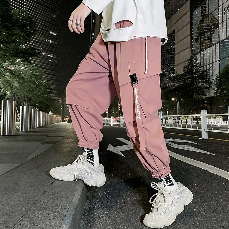 

SingleRoad Mens Cargo Pants Joggers Men 2021 Spring Side Pocket Sweatpants Hip Hop Japanese Streetwear Jogging Black Pants Men