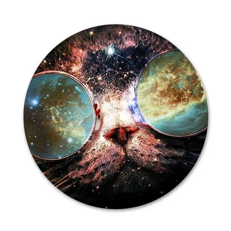 

Nebula Space Cat Badge Brooch Pin Accessories For Clothes Backpack Decoration gift