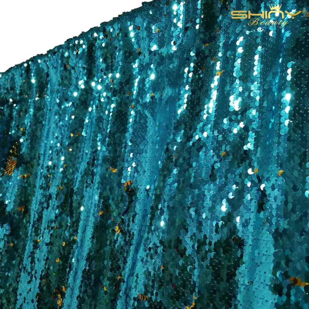 Занавес с блестками 2 панели 3FTx6FT реверсивная фоновая ткань золотистыми для