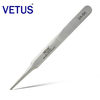VETUS SA серии нержавеющая сталь Сверхтонкий Высокоточный антимагнитный антикислотный Пинцет Pro Инструмент для наращивания ресниц - Цвет: 2A-SA