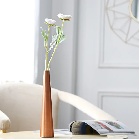 Напольная Золотая современная свадебная садовая ваза с высоким растительным