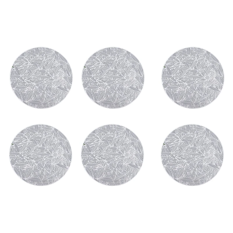 Круглые столовые приборы с серебряными бамбуковыми листьями для обеденного