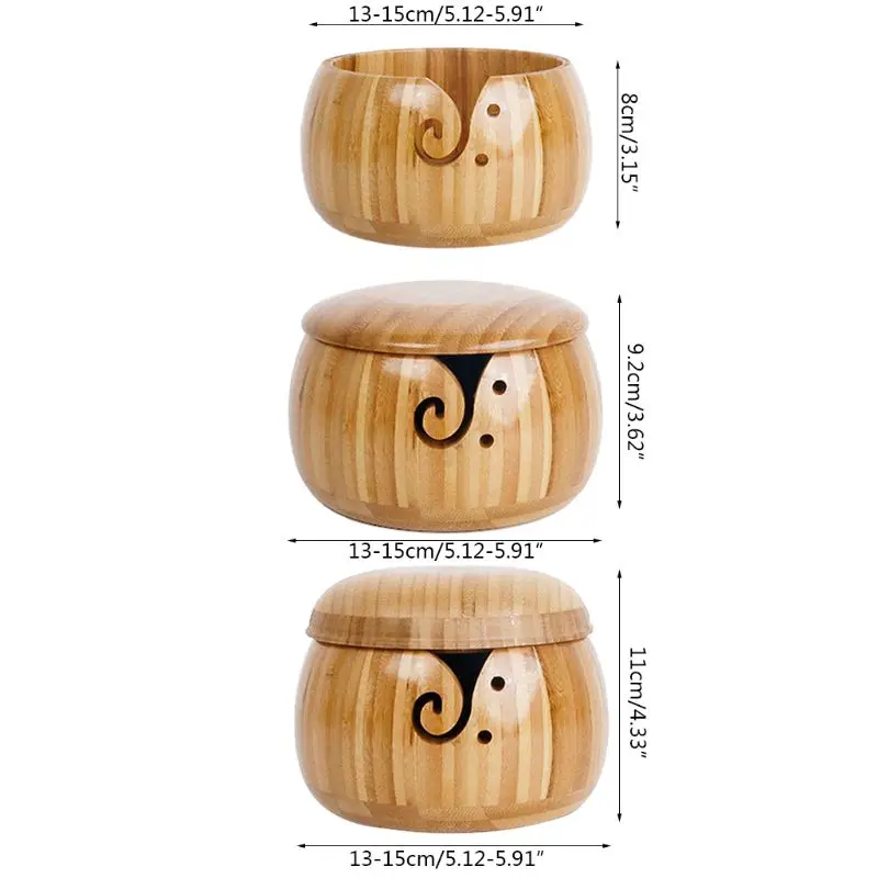 Деревянная чаша для пряжи ручной работы вязания крючком держатель хранения