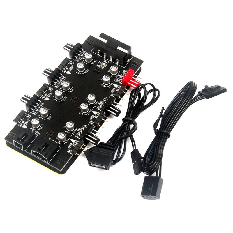 IDE/SATA 1 6 способов PWM/ARGB HUB порты 4Pin охлаждающий разветвитель вентилятора кабель PC