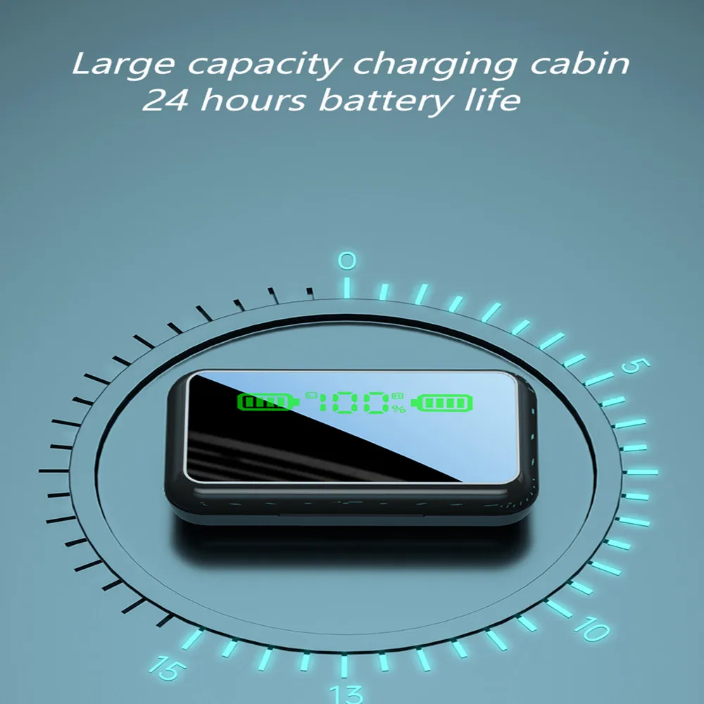 

5.1Earphones Original F9-V5.0 Bluetooth TWS Fingerprint Touch Headset HiFI Stereo In-ear Earbuds Wireless Headphones for sport