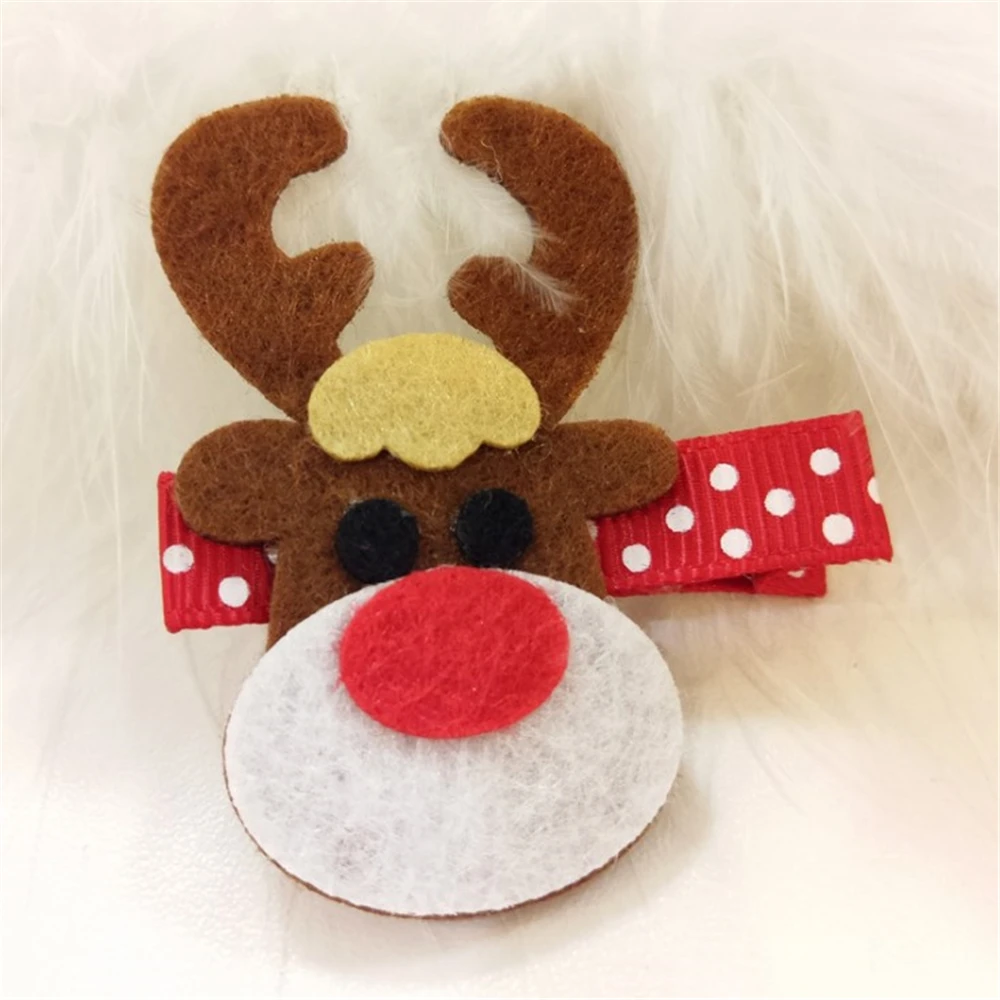 Christmas Decorations Cute Hair Clips for Baby Girls Santa Claus Xmas Decor New Year 1Pc | Мать и ребенок