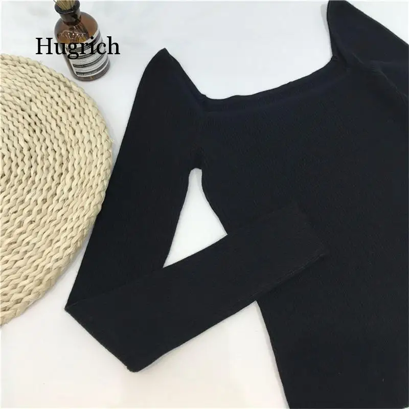 

Black Office Lady Elegant Long Sleeve Solid Mercerized Cotton Pullovers Tee 2021 Casual Women T-Shirt