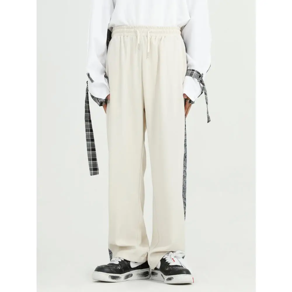 

Мужские спортивные брюки firmранчо, весна-осень 2020, двухцветные Свободные повседневные длинные спортивные брюки в стиле ретро, универсальные...