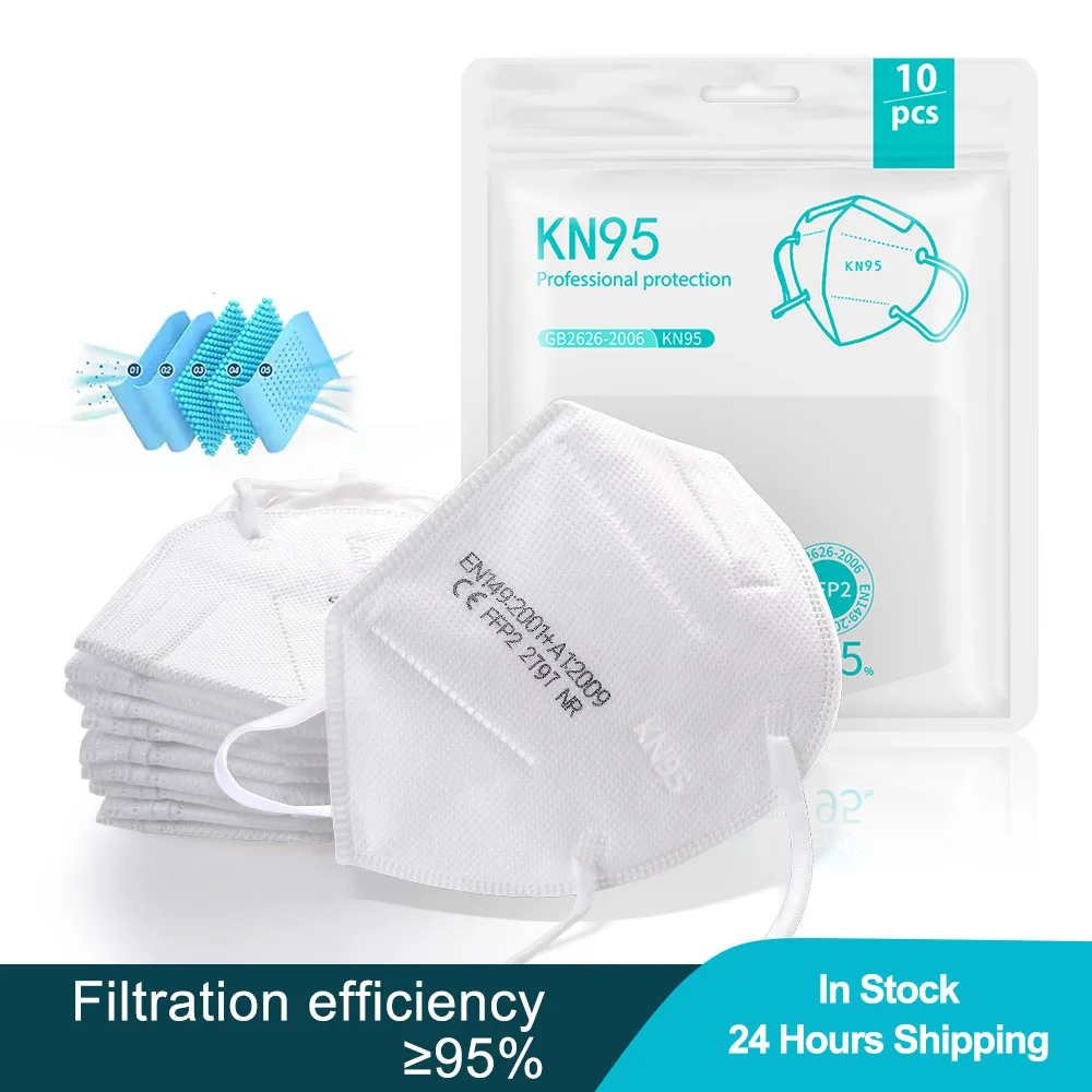 

FFP2 KN95 Mascarillas CE 5-слойные анти-капли Личная защита KN95 фильтр респиратор с ушной петлей для лица FFP2 пылезащитные маски