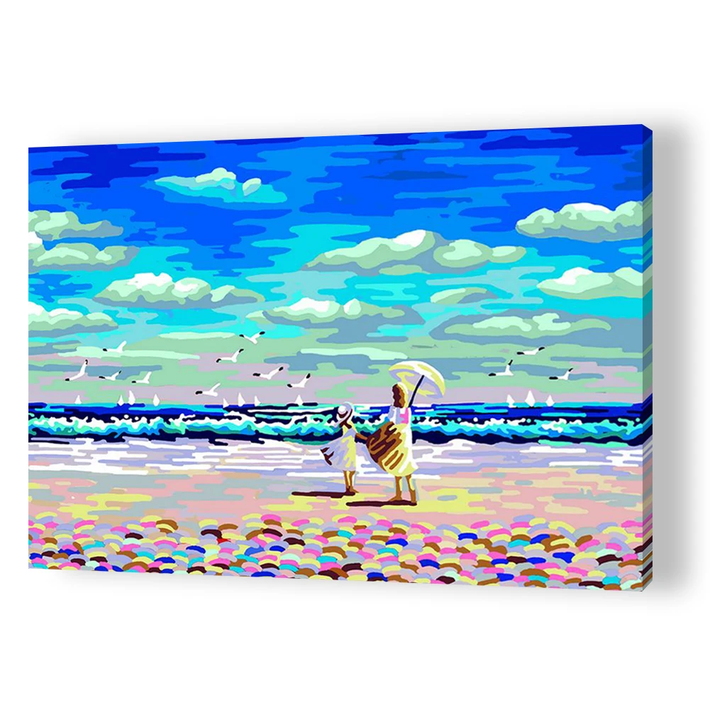 Набор для рисования по номерам на холсте Морская Чайка|Картины номерам| |