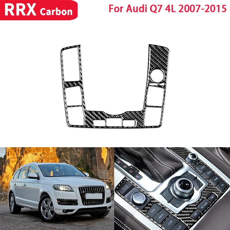 

Панель переключения передач RRX для салона автомобиля, мультимедийная ручка, декоративная рамка, отделка, наклейка из настоящего углеродног...