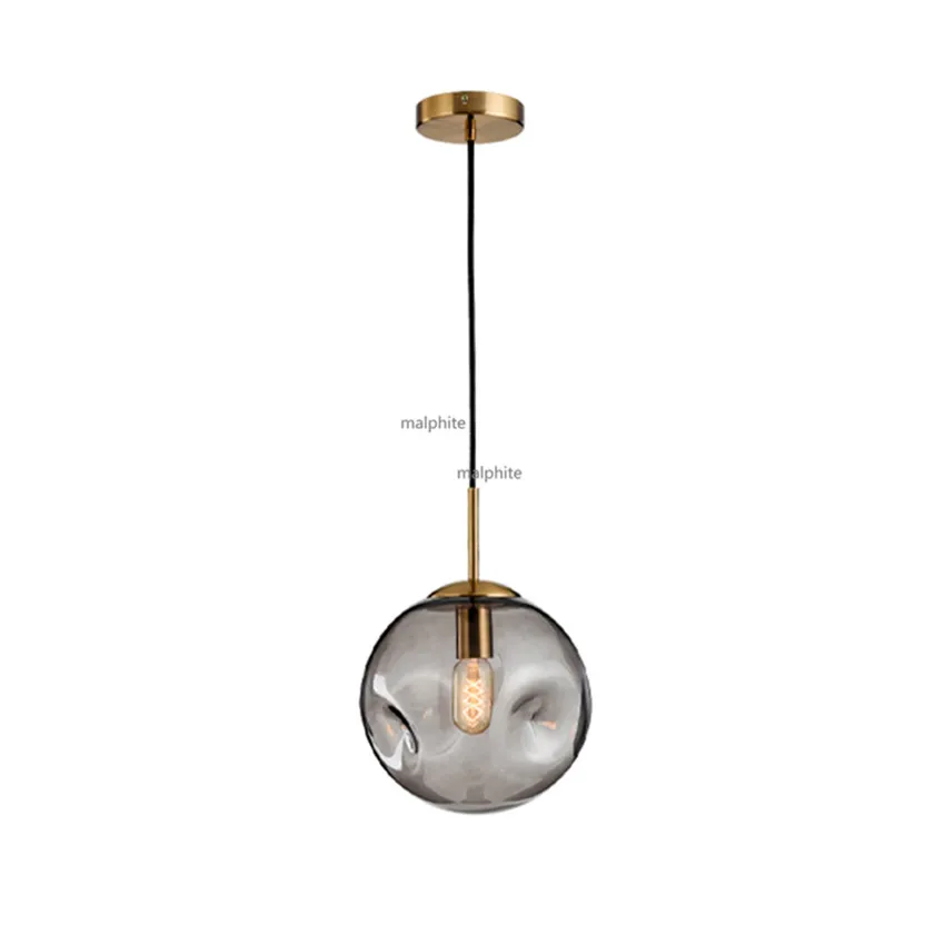 

Modern LED Lighting Nordic Style Glass Ball Pendant Lamp Loft Simple Pendant Lights Living Room Bedroom Home Hanglamp Lustre