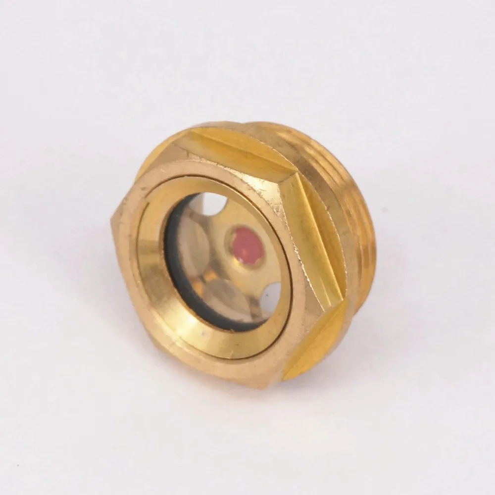 Резьба M27x1.5mm метрический Мужской Латунный уровень масла прицел стекло окно Шестигранная головка для воздушного компрессора коробка передач