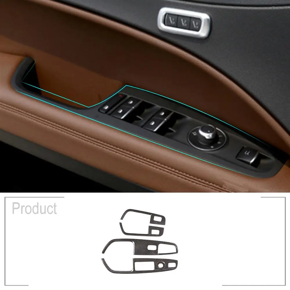 Настоящее углеродное волокно для Alfa Romeo Stelvio 2016 2019 Стайлинг автомобиля кнопка