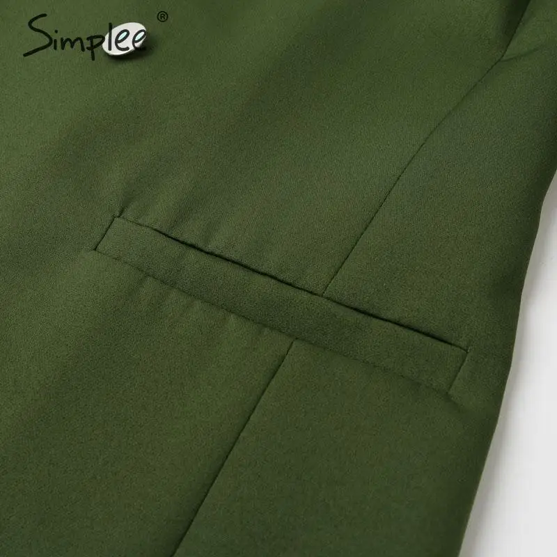 Simplee Двубортный женский пиджак Элегантный шикарный офисный осень зима верхняя