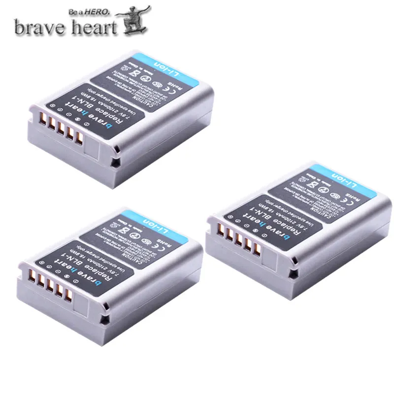 3battery Акумуляторная батарея BLN-1 PS BLN1 PS-BLN1 Батарея+ TYPE-C с двойным жк-монитором usb зарядное устройство для цифровой камеры Olympus E-M5 OM-D E-M1 E-P5 Камера аксессуары - Цвет: 3battery