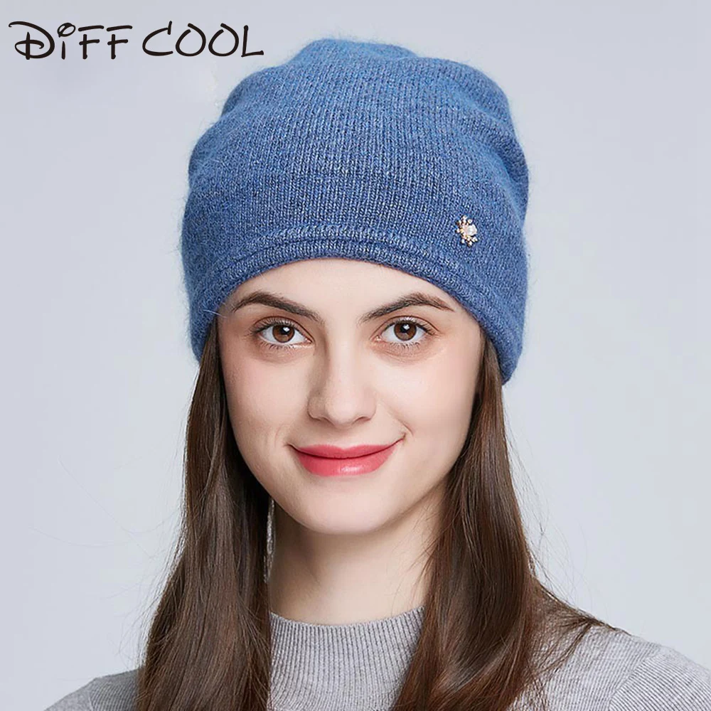 DIFF COOLCross-border эксклюзивные для осени и зимы женские вязаные шерстяные шапки