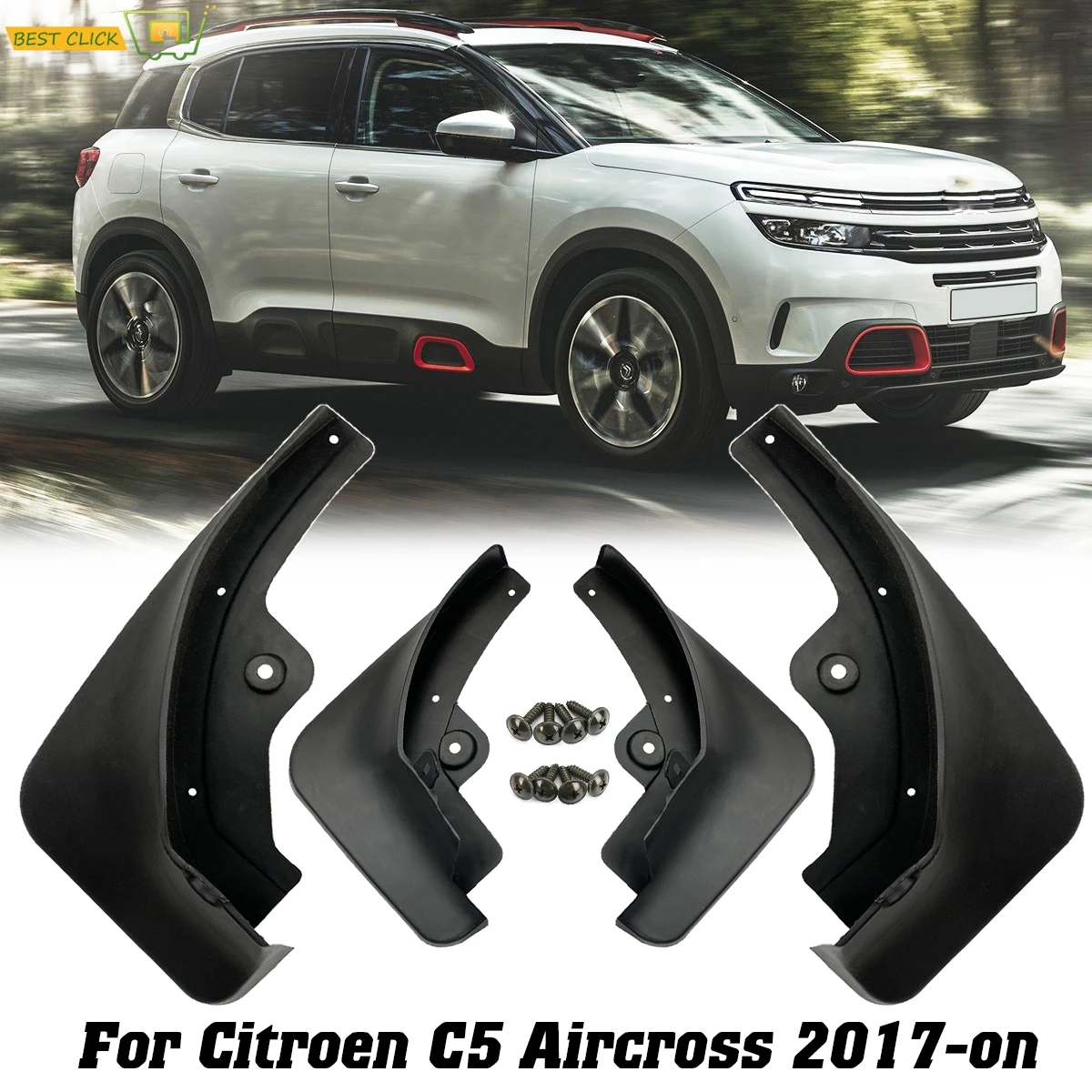 Front Rear Mud Flaps For Citroen C5 Aircross 2017 2018 2019 2020 Mudflaps Splash Guards Flap Mudguards OE/OEM Number:1636054780
