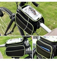 waterproof bicycle bag high capacity mountain road bike front beam accessories for storage phone saddle bags cycling equipment