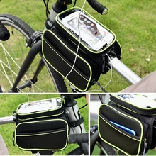Waterproof Bicycle Bag High Capacity Mountain Road Bike Front Beam Accessories For Storage Phone Saddle Bags Cycling Equipment