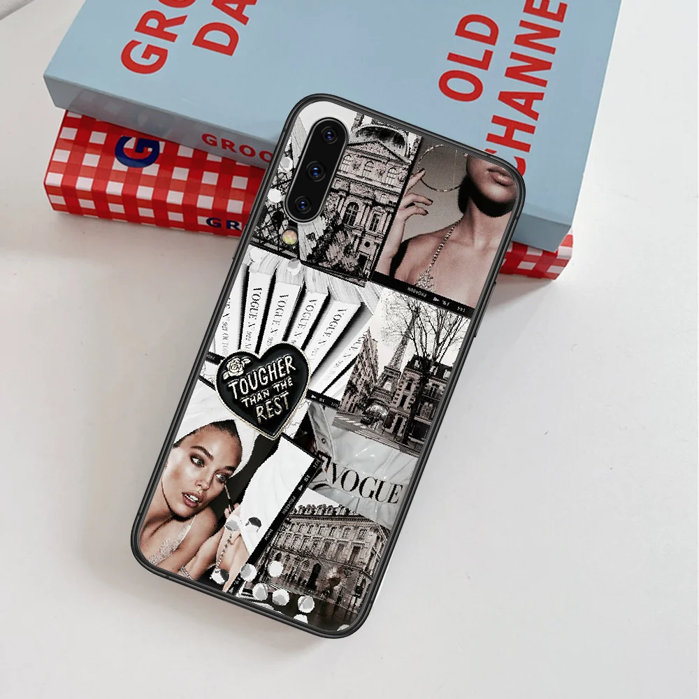 

Vogue Fashion Brand Woman Phone Case For Samsung Galaxy A 3 5 7 8 10 20 20E 21S 30 30S 40 50 51 70 71 black Etui Trend Prime