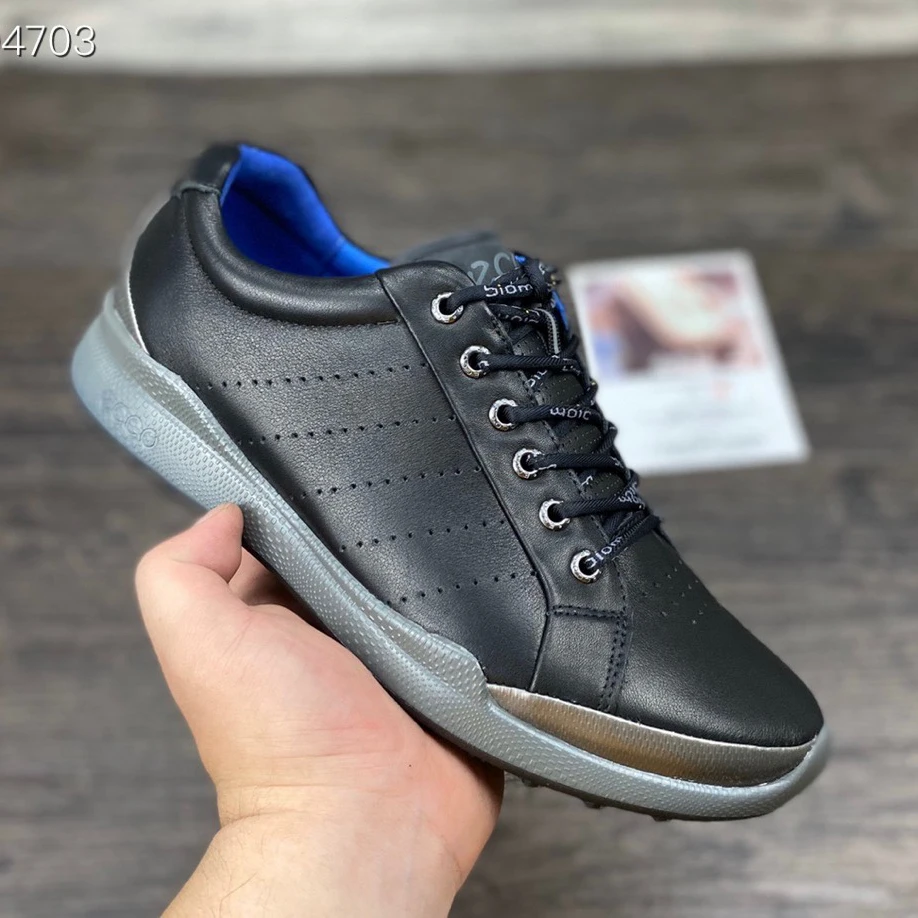 

Mens Golf Spikeless Shoes Genuine Leather Sport Sneakers Comfortable Training Shoes for Athletics Cushion Golfing Shoes Tours