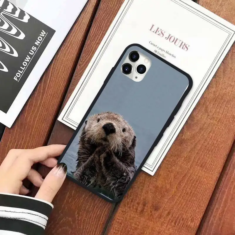 

Cute ocean Animal otter Phone Case for iPhone 11 12 pro XS MAX 8 7 6 6S Plus X 5S SE 2020 XR