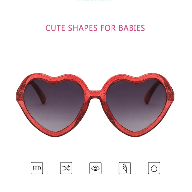

Seemfly New Fashion Love Heart Shape Sunglasses Vintage Girls Boys Children Sun Glasses Cute Eyewear Goggle Mirror UV400 Shades