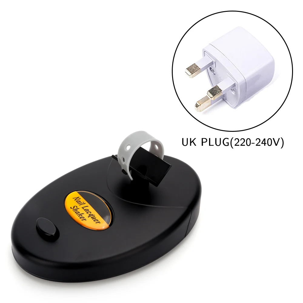 UK plug Шейкер для лака для ногтей, шейкер для лака для ногтей, гель для лака для ногтей, тату, краска, шейкер, бутылка для жидкости, анти-прокалывание, блокировка, встряхивание, инструменты - Цвет: UK plug