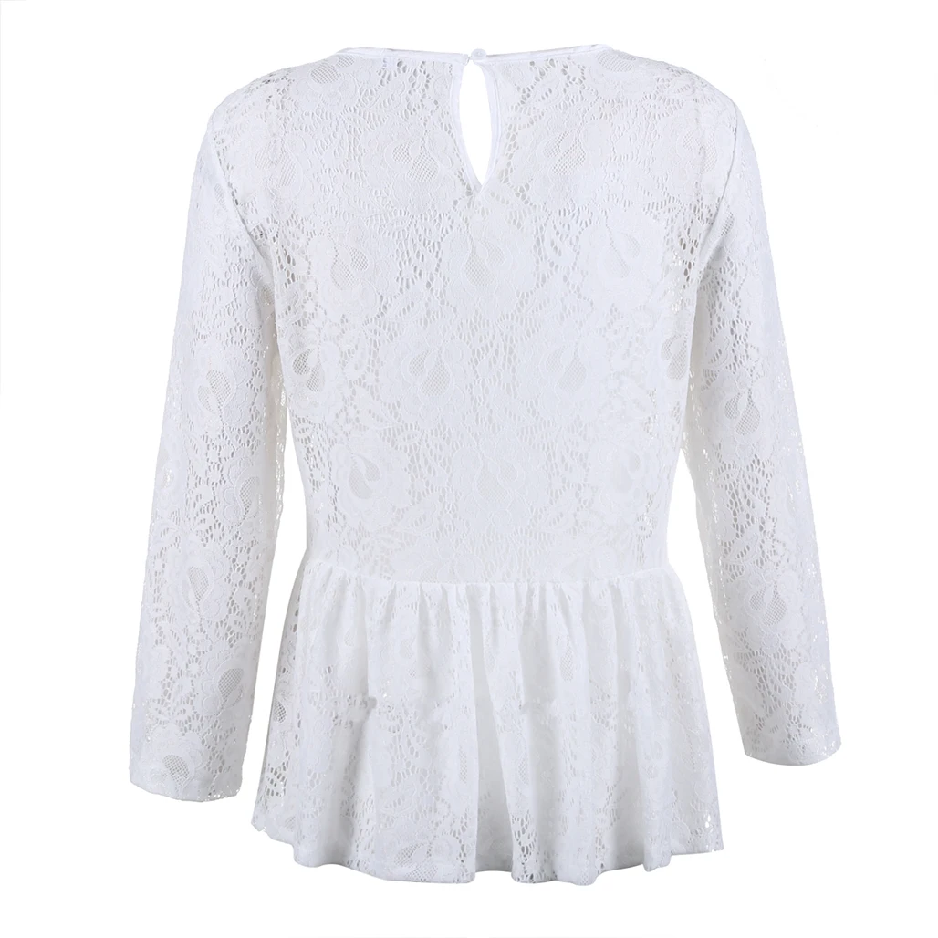 

Women Boho Beach Holiday Summer Loose Casual Chiffon Lace Ruffled Embroider White Tops Femme Ladies Mesh Blouse Female Clothes
