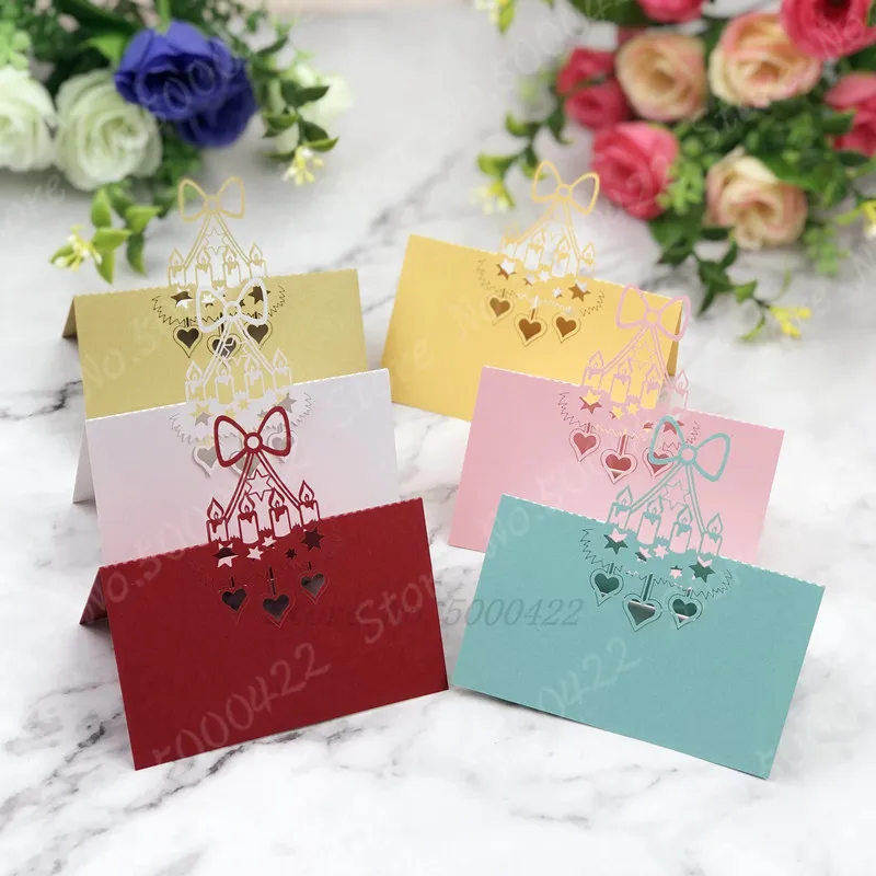 50 шт пустотелый стол для рождественской вечеринки вино еда имя гостя карты