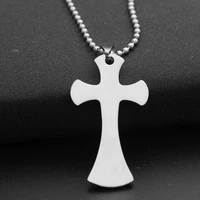 1pcs stainless steel love heart cross blessing necklace simple religion christian jesus cross faith lucky necklace gift jewelry