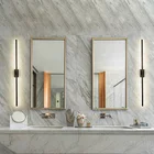 Современный простой длинный светодиодный зеркальный светильник для ванной комнаты s Декор для дома настенный промышленный Настенный светильник водонепроницаемый из нержавеющей стали