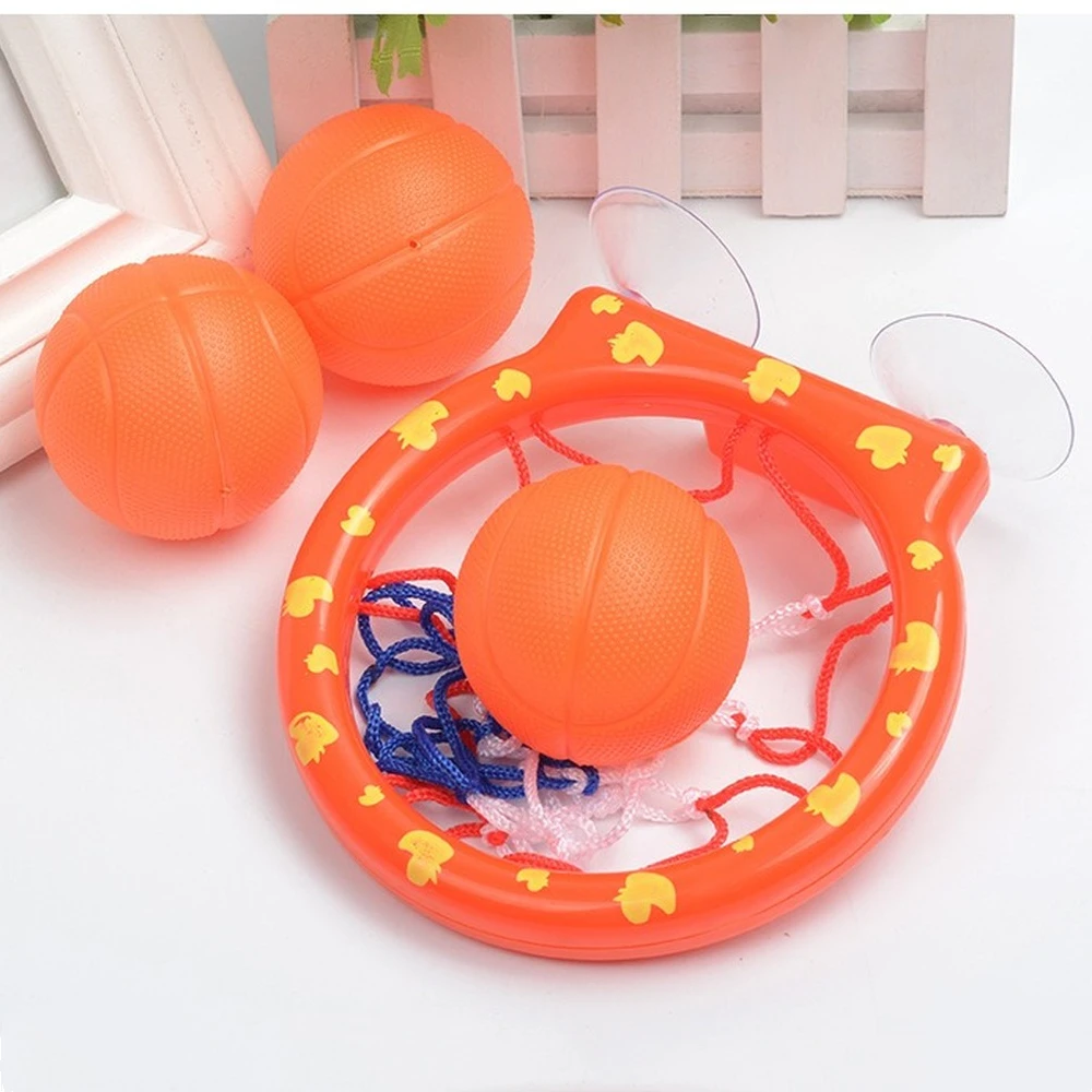 Toddler Bath Toys Kids Shooting Basket Bathtub Water Play Set for Baby Girl Boy with 3 Mini Plastic Basketballs Funny Shower